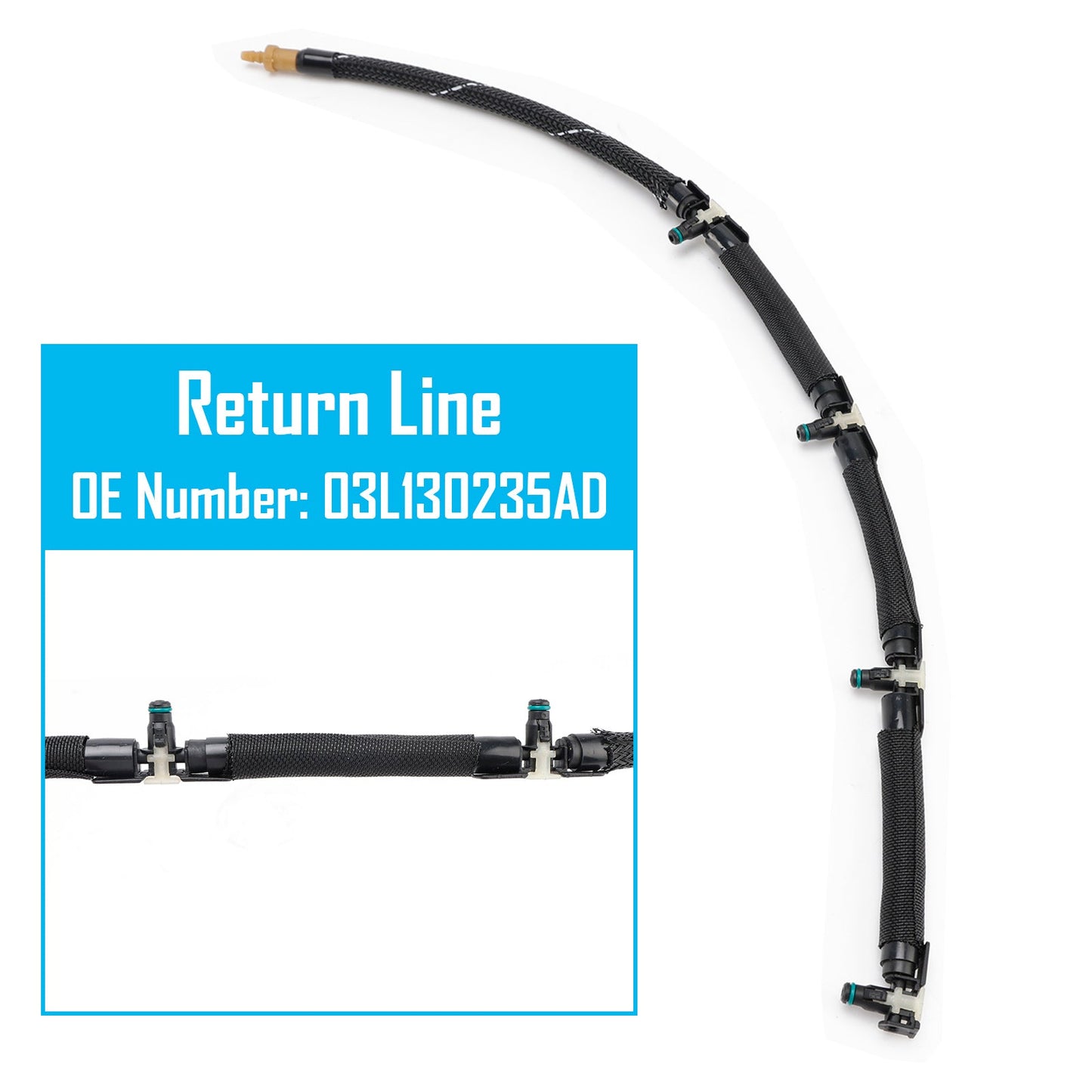 Perdita tubo flessibile olio ritorno perdita carburante 03L130235AD per Audi Seat VW Passat 2.0 TDI