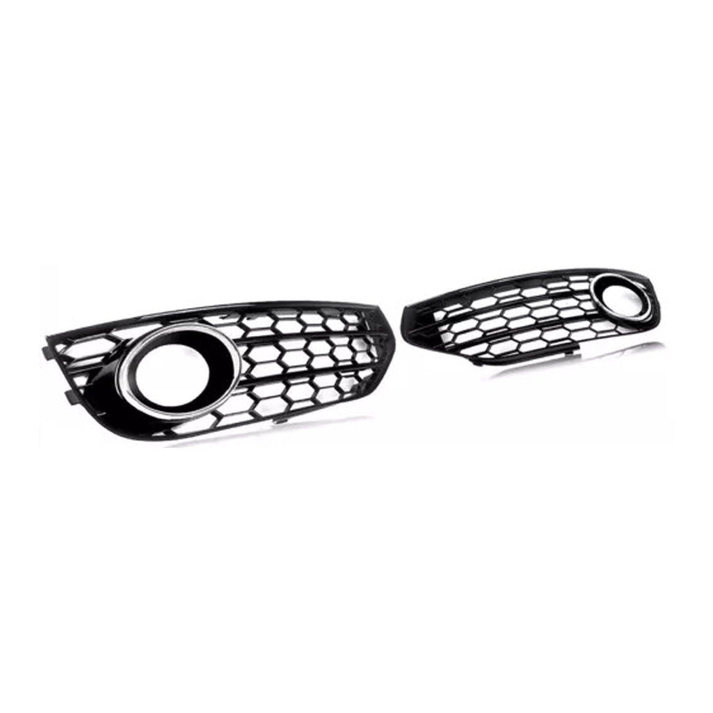 Griglia fendinebbia a nido d'ape per paraurti anteriore Audi A4 Allroad B8 2010-2015 cromata
