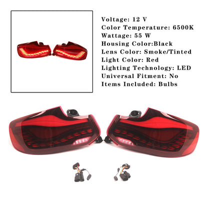 Fanali posteriori a LED rossi L&amp;R per BMW Serie 2 F22 F23 F87 228i, 230i 2014-2019, gruppo ottico posteriore 63219491591