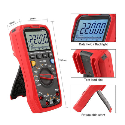 Multimetri digitali UT61E+ AC/DC, moderni multimetri digitali a selezione automatica della portata.