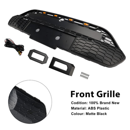 2013-2017 Ford Transit Custom Griglia per paraurti anteriore nera opaca con LED