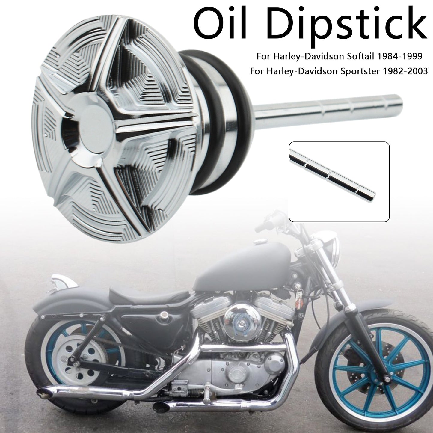Tappo del serbatoio dell'astina di livello dell'olio per Softail 84-99 Sportster 82-03