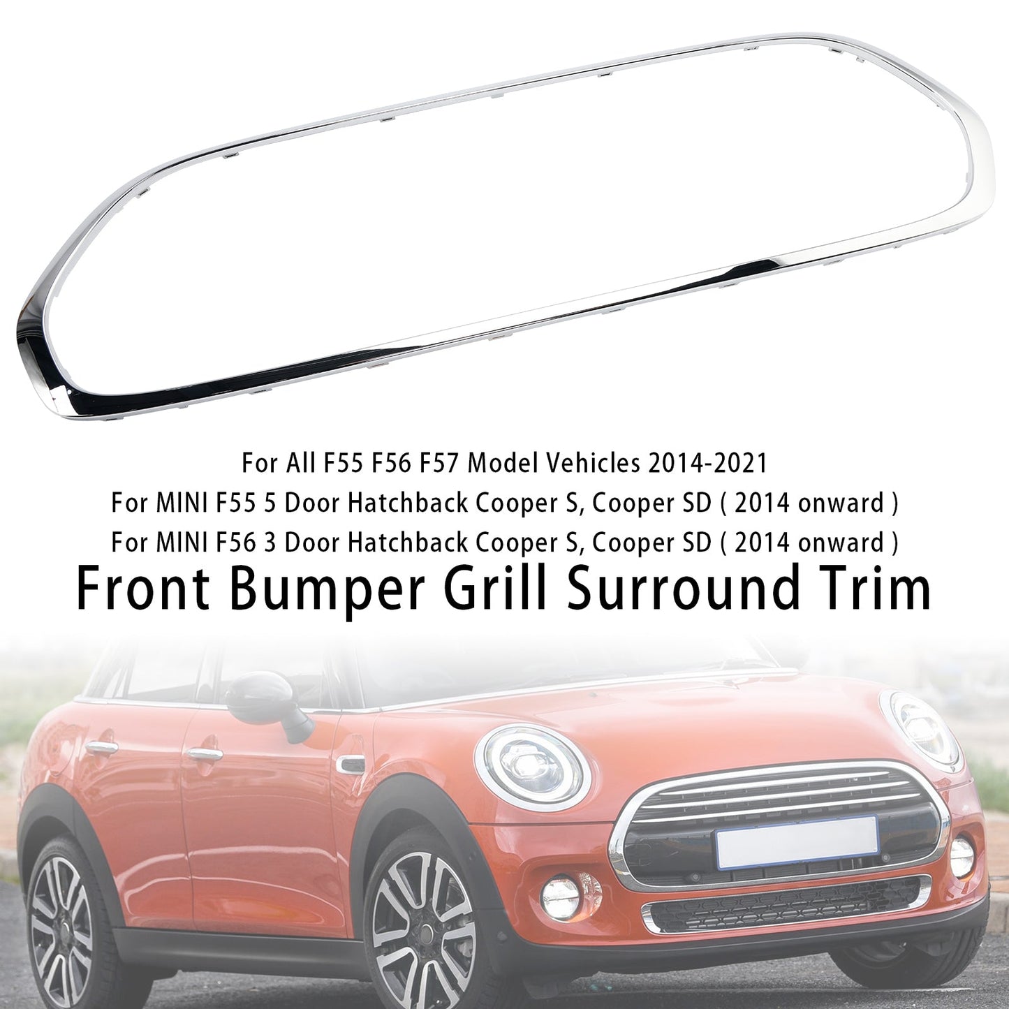 2014-2021 Mini Cooper F55 F56 F57 Griglia anteriore Griglia Surround 51137449207