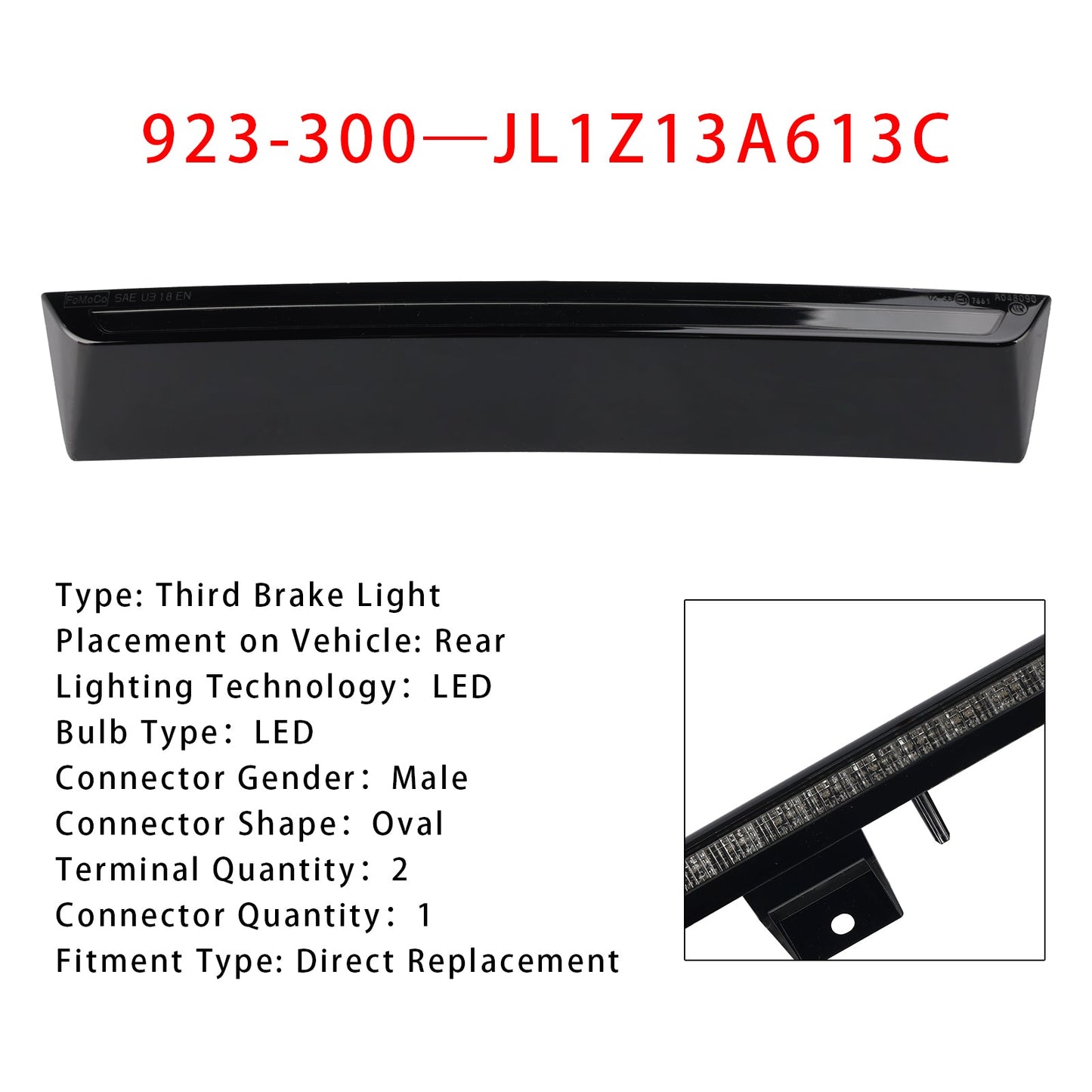 Modelli Ford Expedition e Lincoln Navigator 2018-2024 Gruppo luce terzo stop JL1Z13A613C 923-300