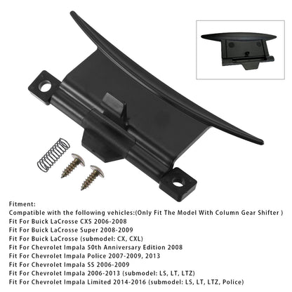 Chiusura del coperchio del bracciolo della console centrale nera per Chevy Impala 2006-2013 19124205