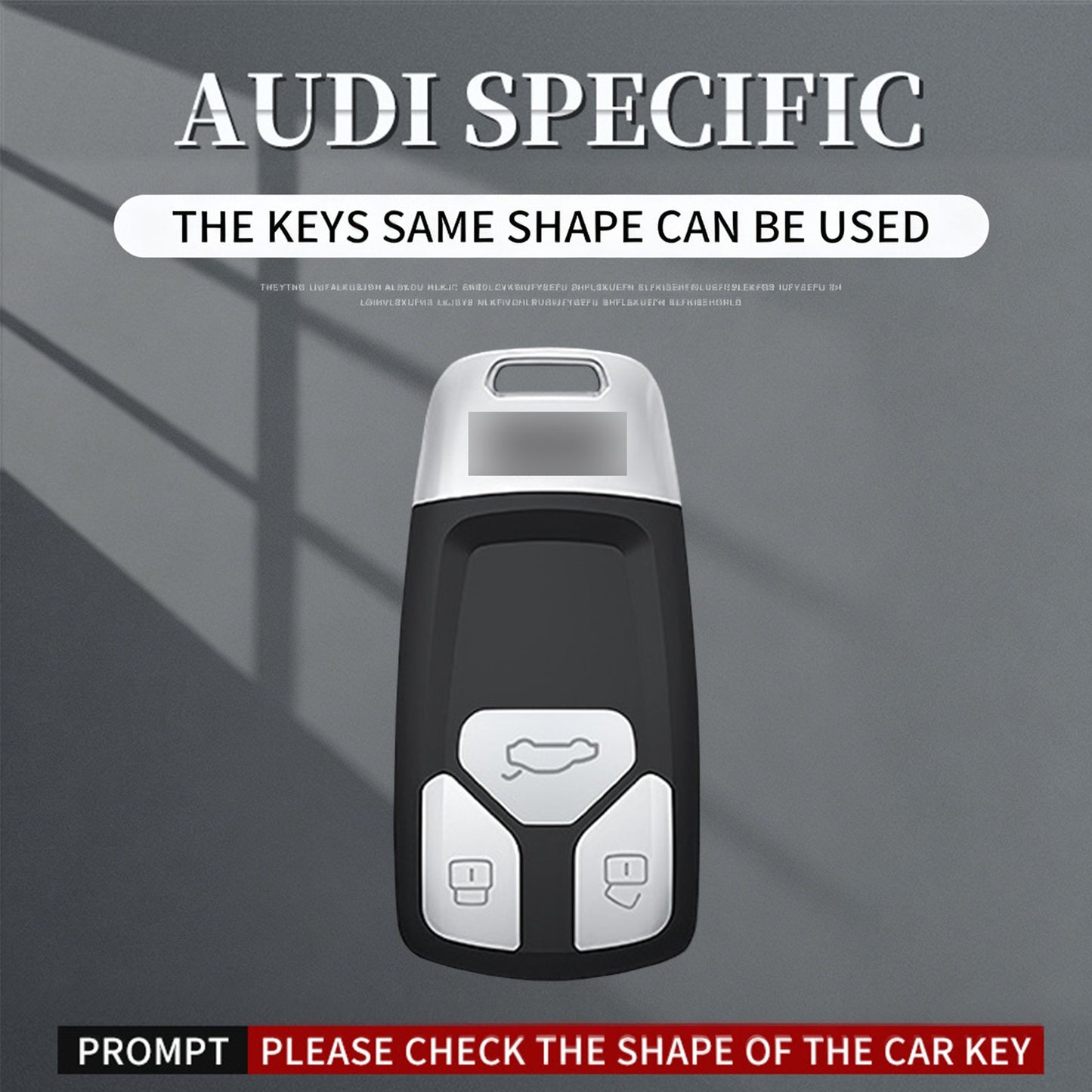Custodia per chiave auto in TPU nero in lega di alluminio con fibbia per Audi a6l a4l a3