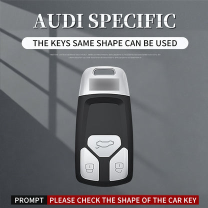 Custodia per chiave auto in TPU nero in lega di alluminio con fibbia per Audi a6l a4l a3