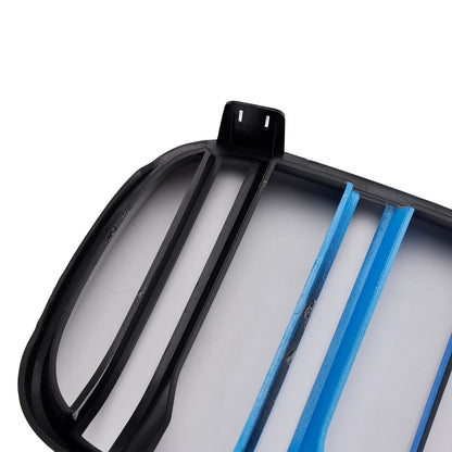 2 griglie anteriori per paraurti nere lucide compatibili con BMW X3 E83 2007-2010 LCI