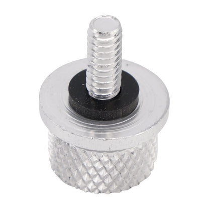 Kit di rilascio piastra bullone sella argento da 1/4""-20 per Touring Softail Dyna 96-23