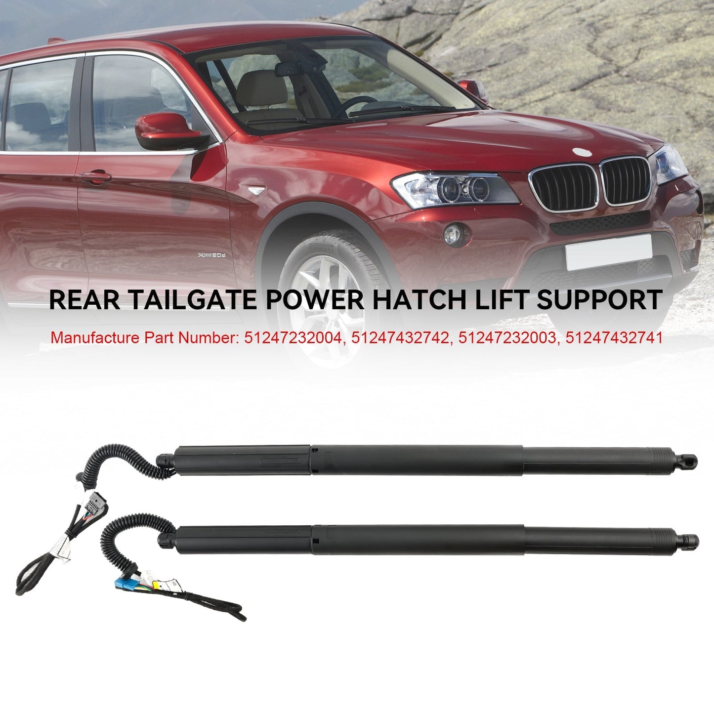 51247232004 Per sDrive 18d 20i  xDrive 20d 20i 28d 28i 30d 35d 35i 2PZ Puntoni Portellone Elettrico Sinistro e Destro Gas