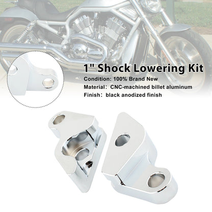 Kit di abbassamento ammortizzatori da 1"" per HARLEY VRSC V-ROD 2007-2017