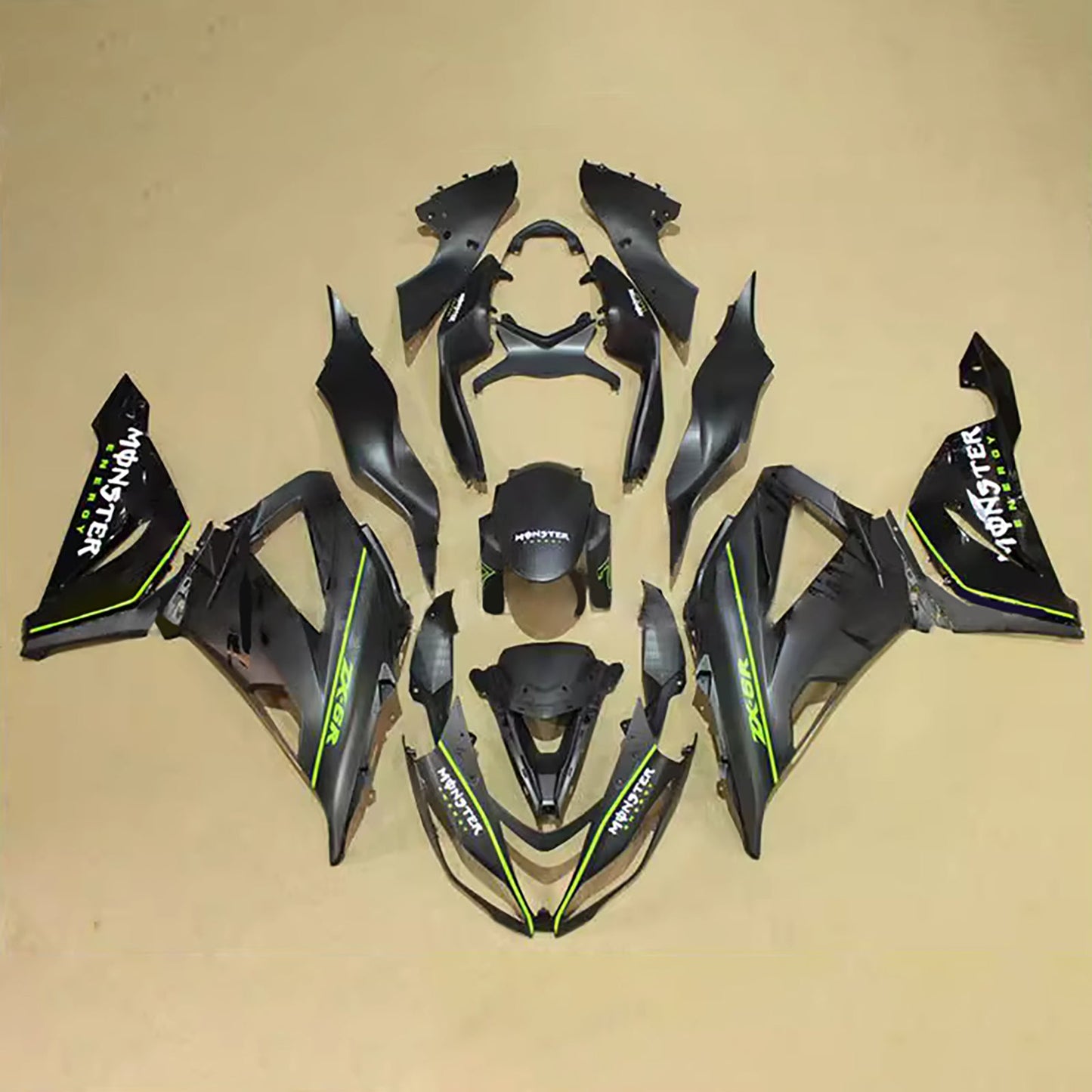 Kit carenatura iniezione in plastica ABS adatto per Kawasaki ZX6R 636 2013-2018