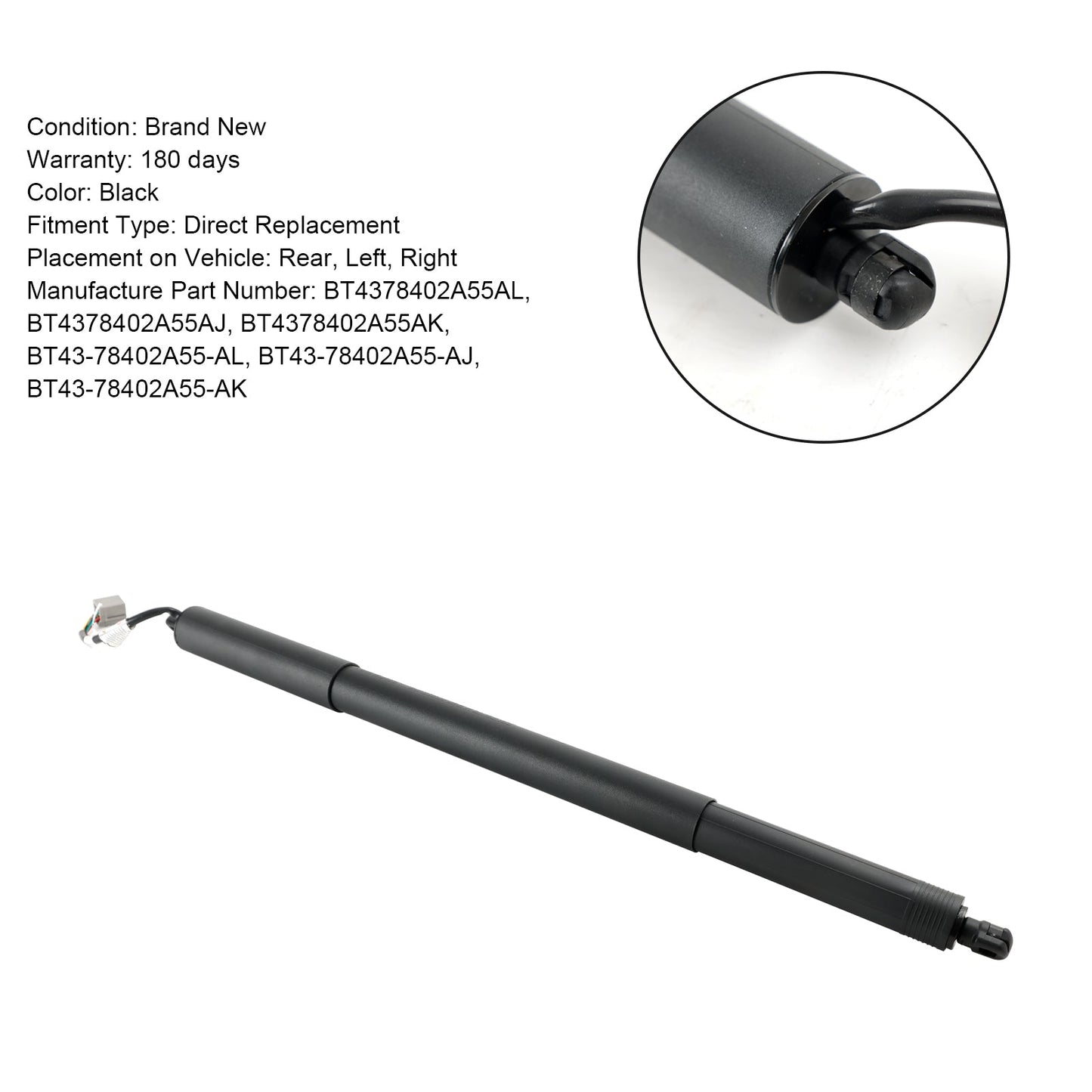 Supporto di sollevamento elettrico per portellone posteriore sinistro o destro Ford Edge 2011-2015 BT4378402A55AL