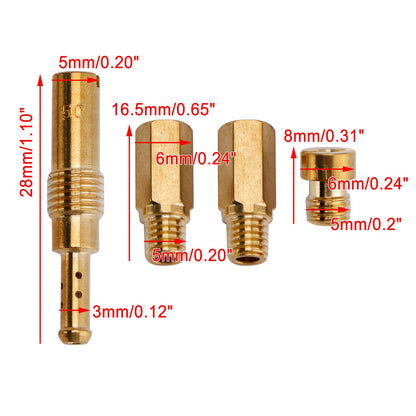 Kit di riparazione e ricostruzione del carburatore, getto principale, getto del minimo, adatto per PE CVK