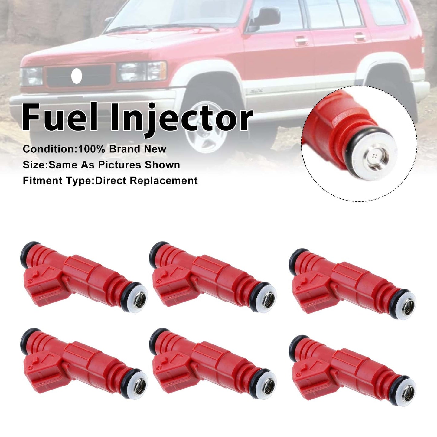 6 iniettori di carburante per Honda Passport e Isuzu Rodeo 1998-1999 0280155735