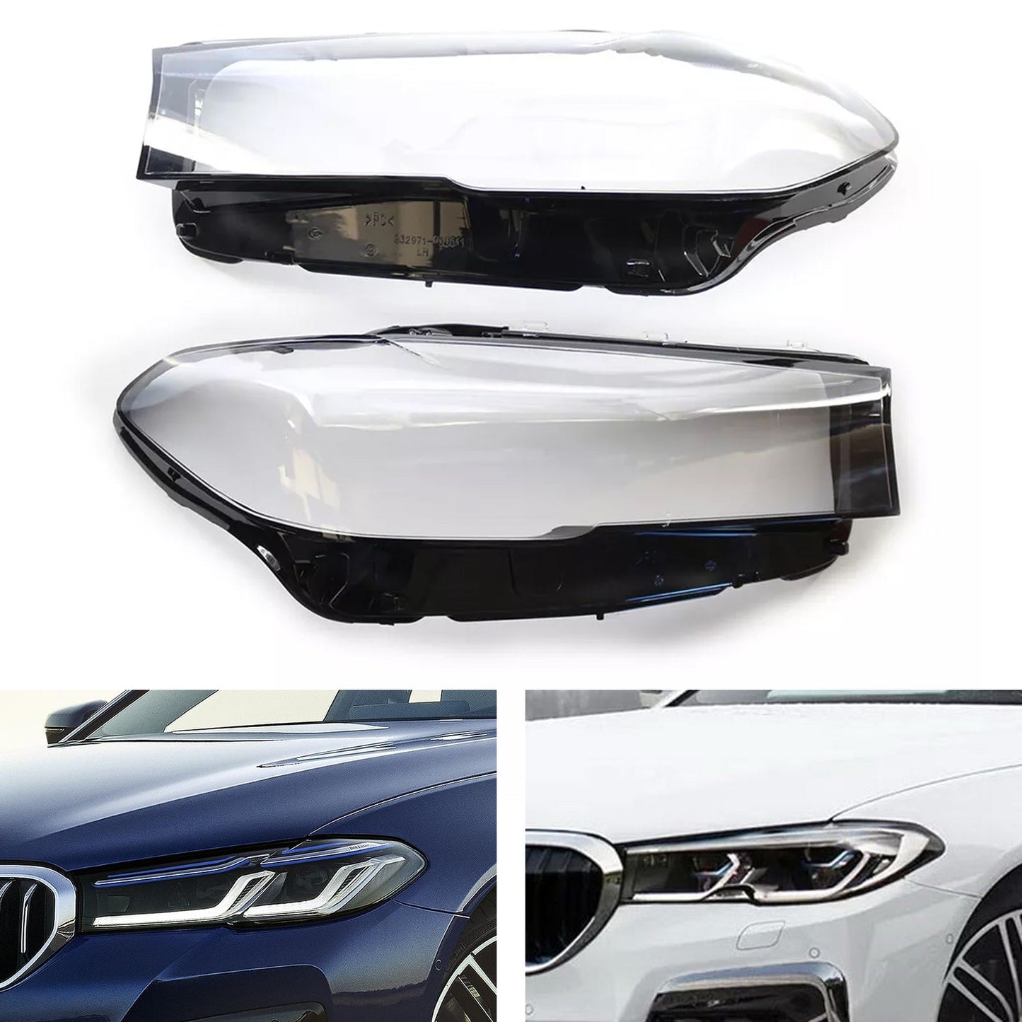 Copri-lente per fari anteriori BMW 520i 2019-2022 2 pezzi 63118084383