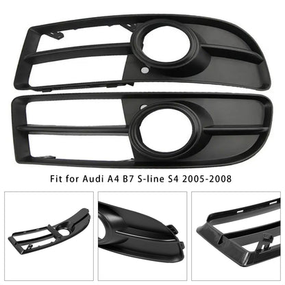 Audi A4 B7 S-Line S4 2005-2008, 1 paio di griglie di copertura fendinebbia paraurti anteriore, 8E0807681F