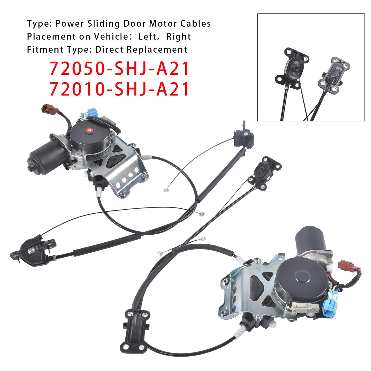 Cavi motore porta scorrevole elettrica sinistra+destra per Honda Odyssey 2005-2010