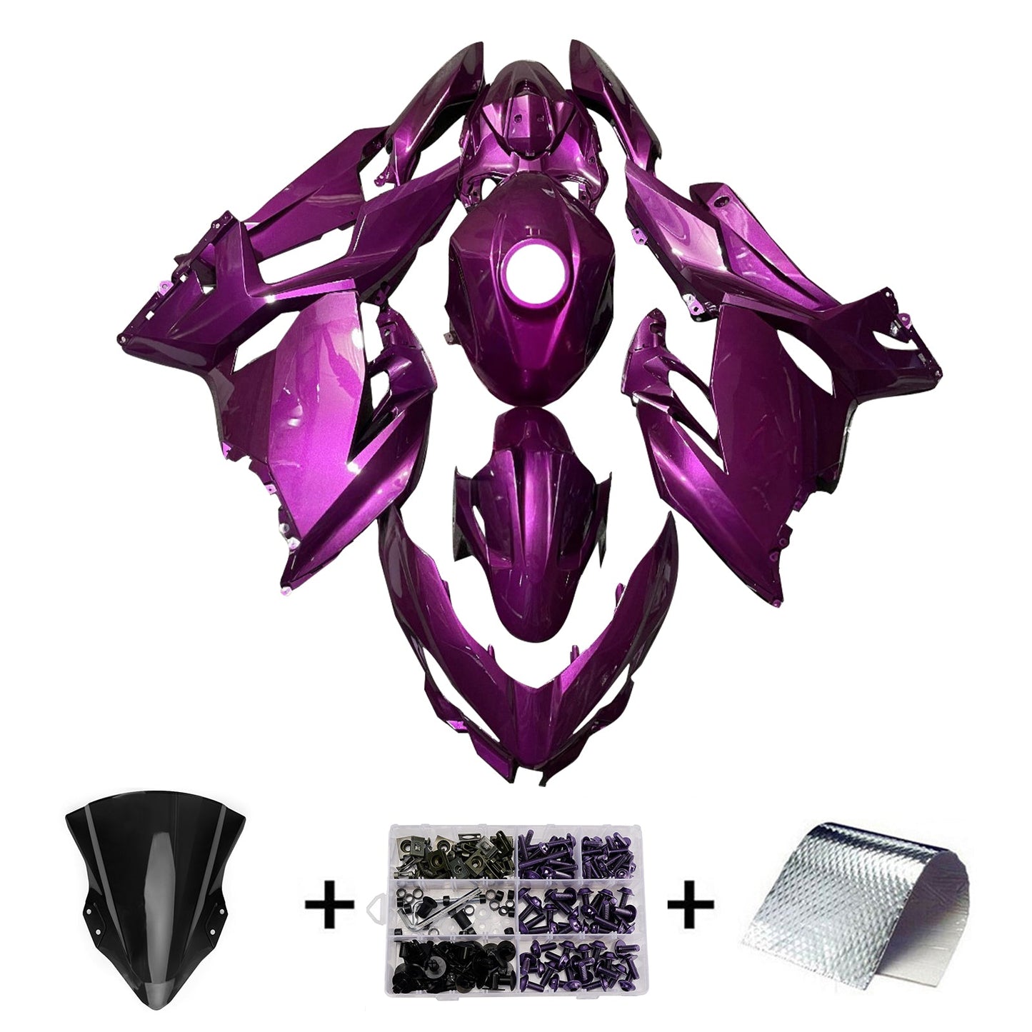 Kit carenatura iniezione in plastica ABS adatto per Kawasaki EX400 Ninja400 2018-2024