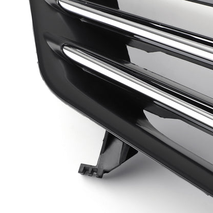 Black Chrome Front Upper Bumper Hood Grille Grill Per Honda Accord 2011-2012 4DR