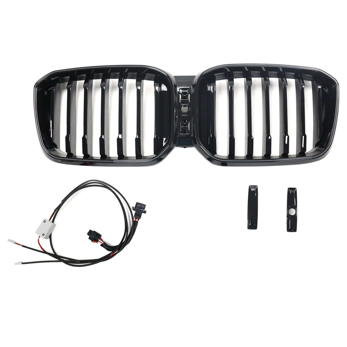 Griglia a rene paraurti anteriore nero lucido BMW X3 G01 X4 G02 2022-2025 con foro per telecamera