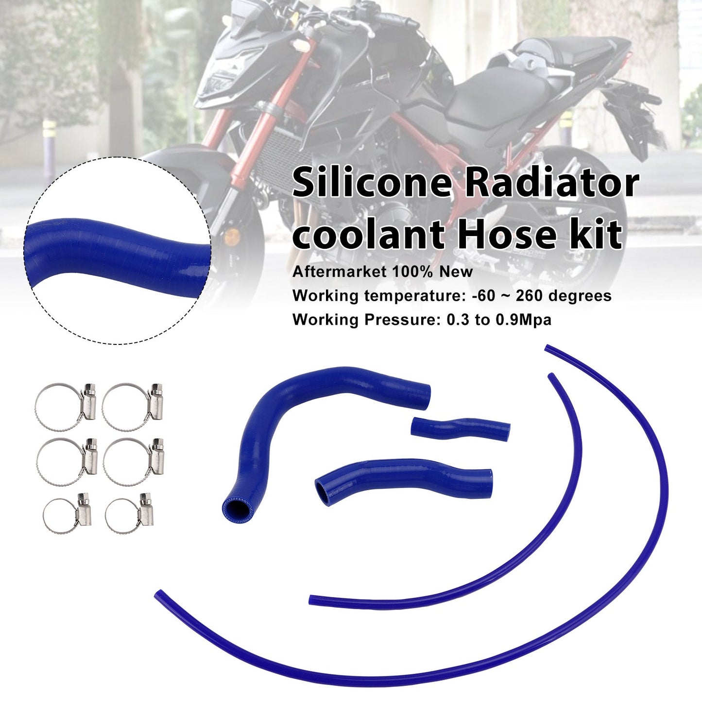 Tubo flessibile del liquido di raffreddamento del radiatore in silicone Honda CB750 Hornet 2023-2025