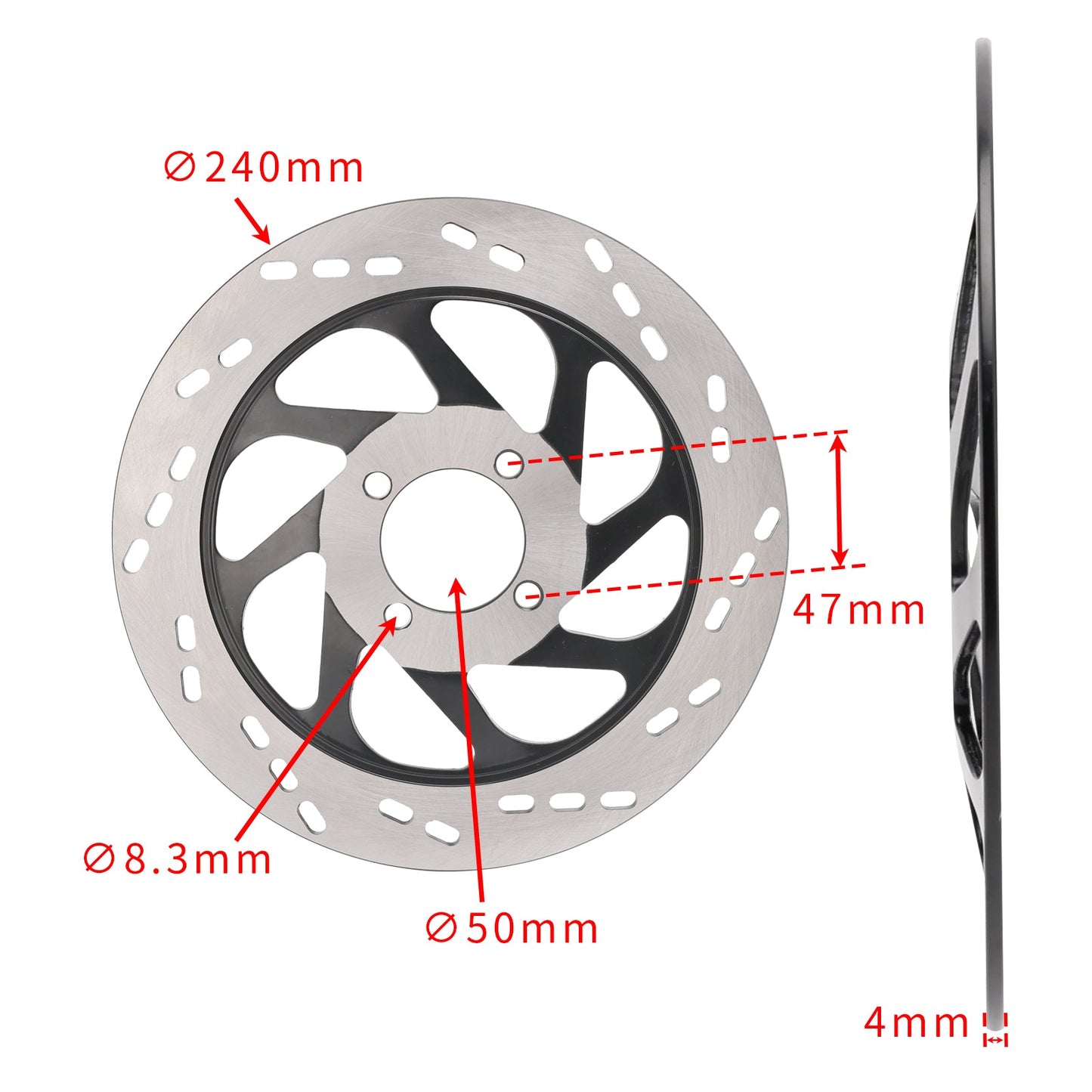 DISCO FRENO ANTERIORE 240MM PER SUZUKI EN125 EN125-2A 3A 3F EN150 EN150-A