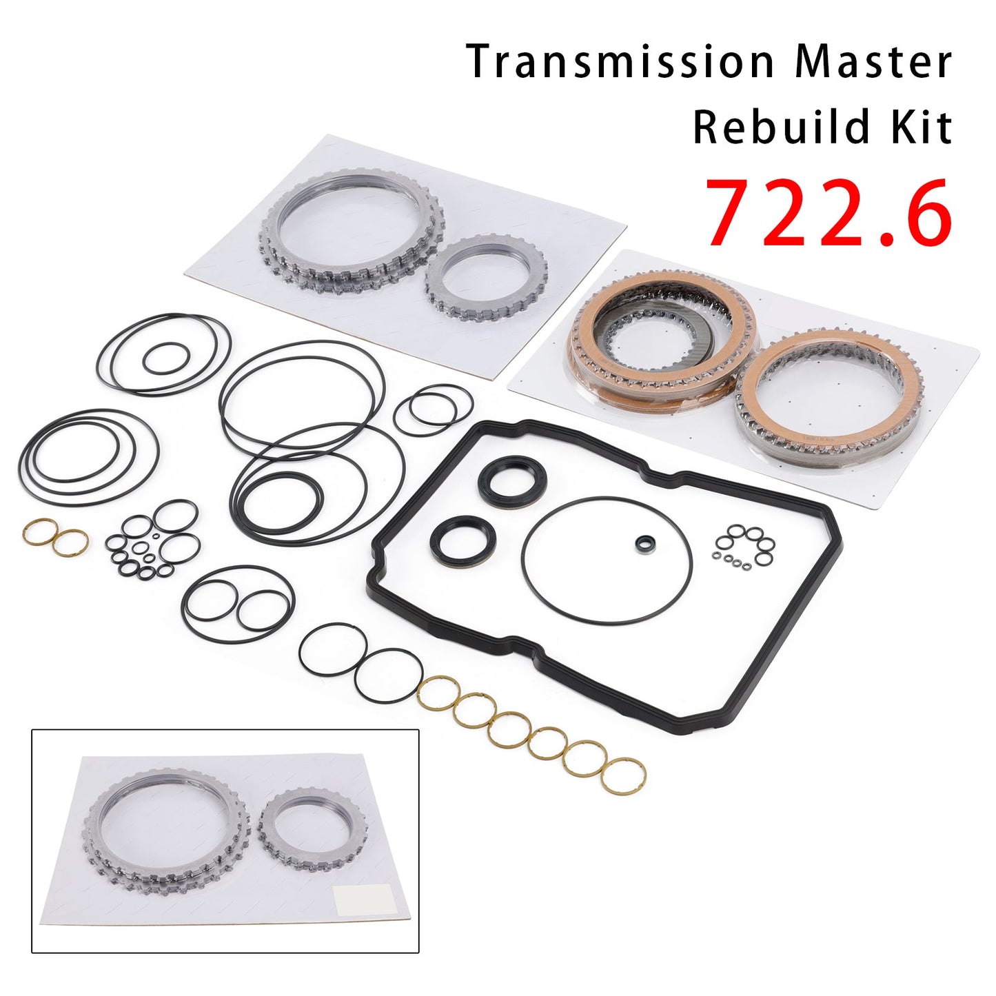 Kit completo di revisione per cambio automatico Mercedes Benz 722.6 a 5 marce, anni 2002 e successivi.