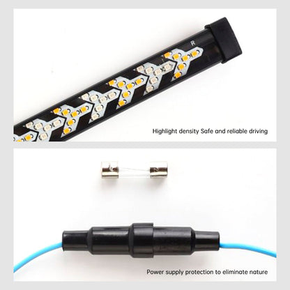 Striscia di luci posteriori a LED per auto e camion, indicatori di direzione dinamici, fila singola, 1,5 metri
