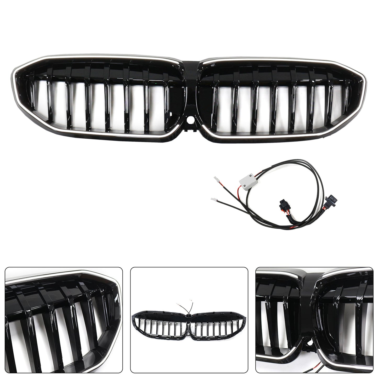 Griglia a rene nera lucida BMW Serie 3 G20 2019-2022 51138072085