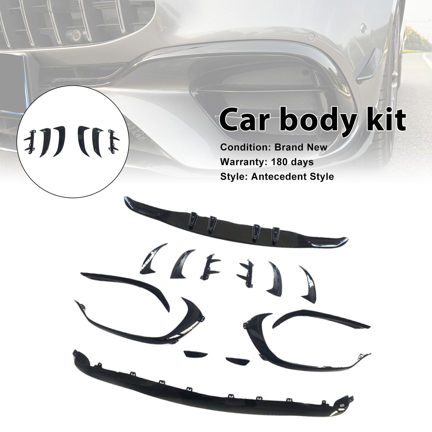 Kit carrozzeria e paraurti per Mercedes Benz Classe A W177 A45 (modelli 2019-2023), compatibile con i modelli W177 A45S.