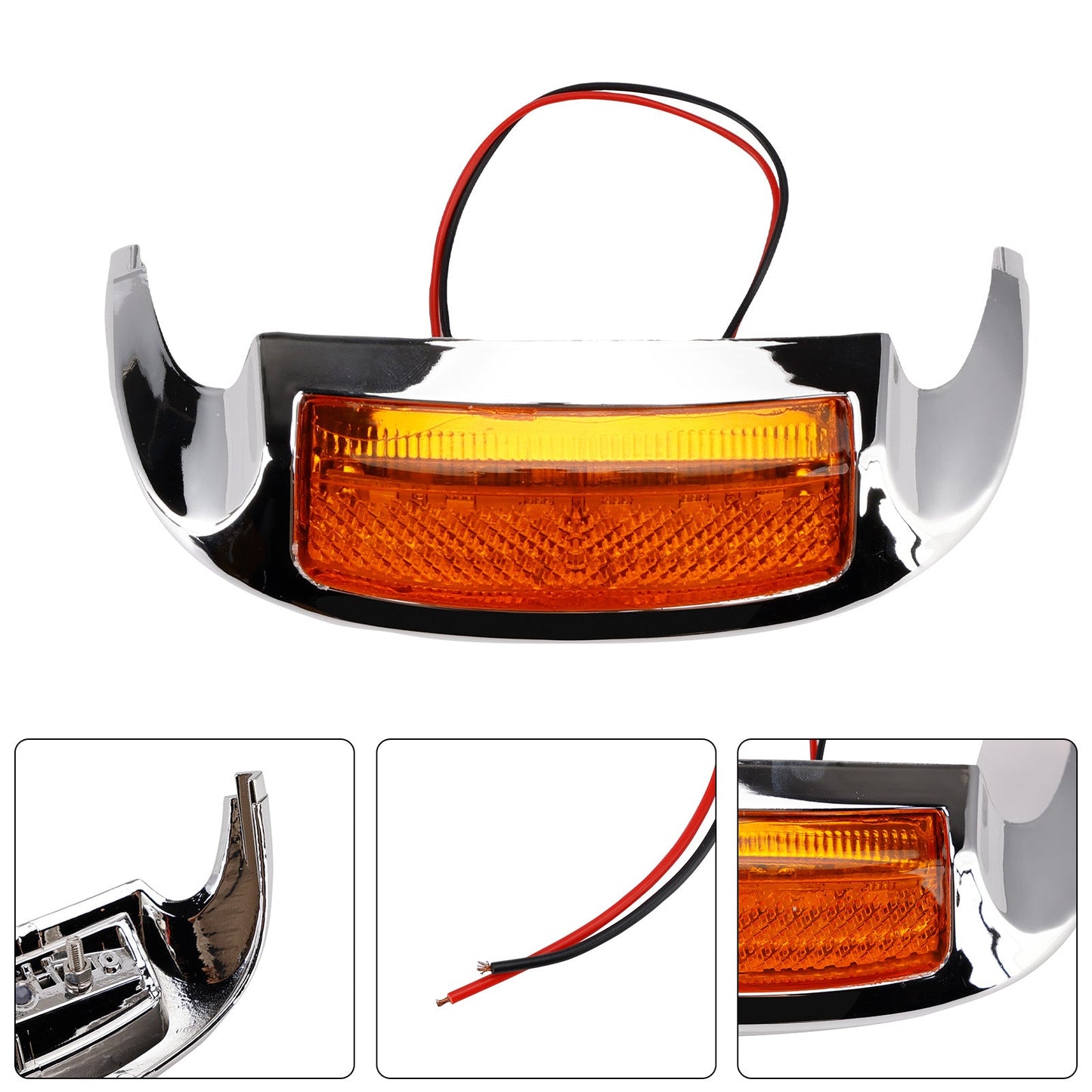 Puntale parafango anteriore con lente LED compatibile con Electra Glide Ultra Limited Low 2014-2023