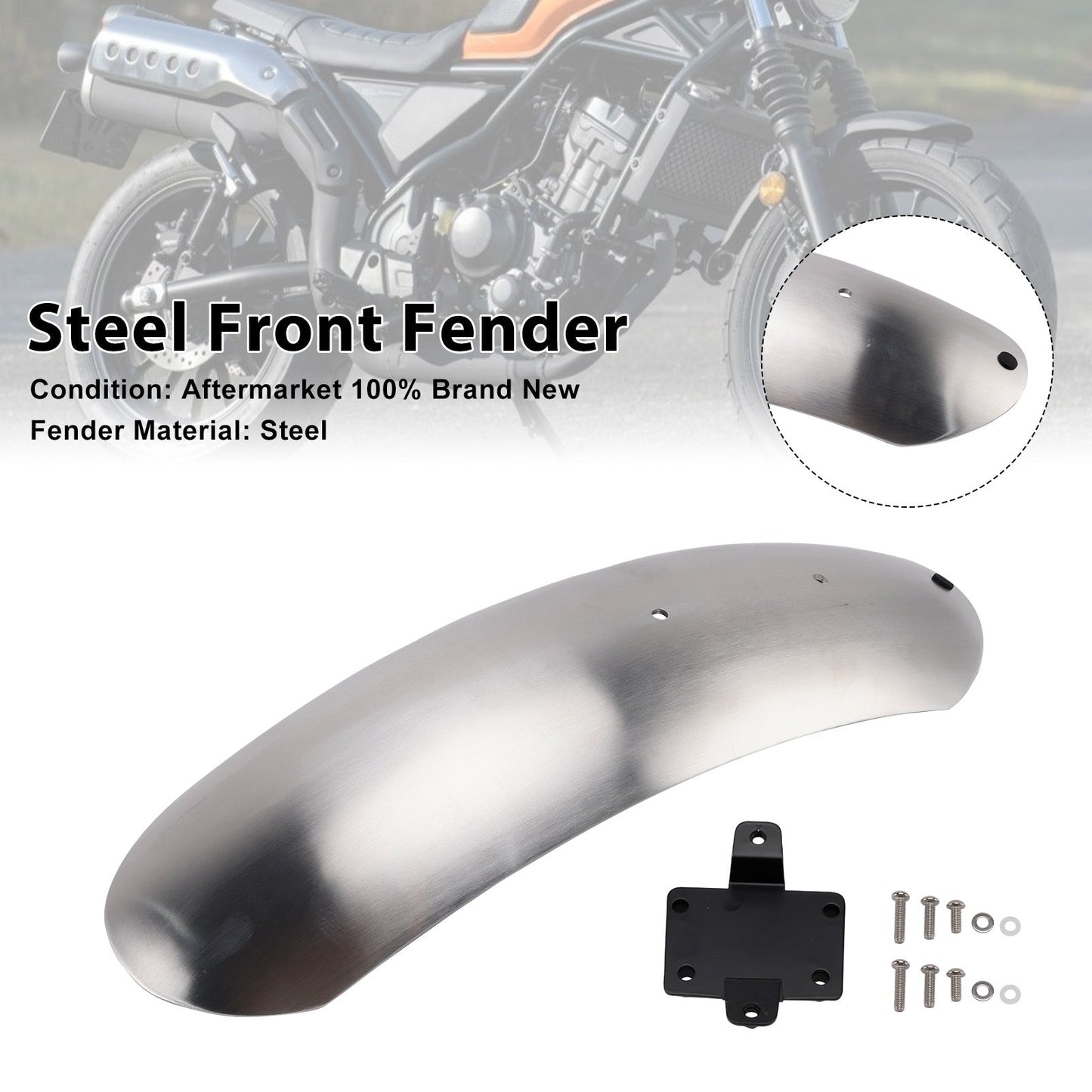 Parafango anteriore in acciaio HONDA CL250 CL300 CL500 SCL500 2023-2025
