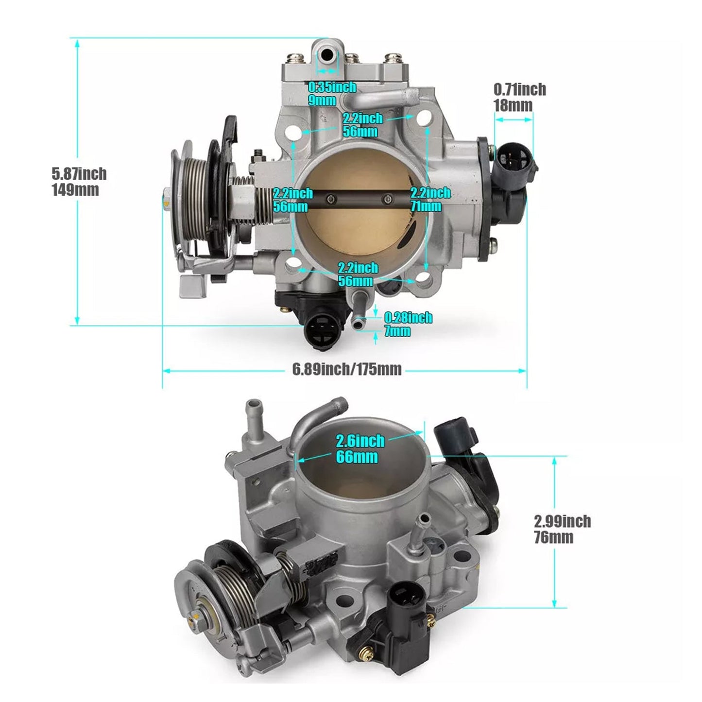 Corpo farfallato Honda Accord SE EX LX 2.3L 1998-2002 16400-PAA-A61