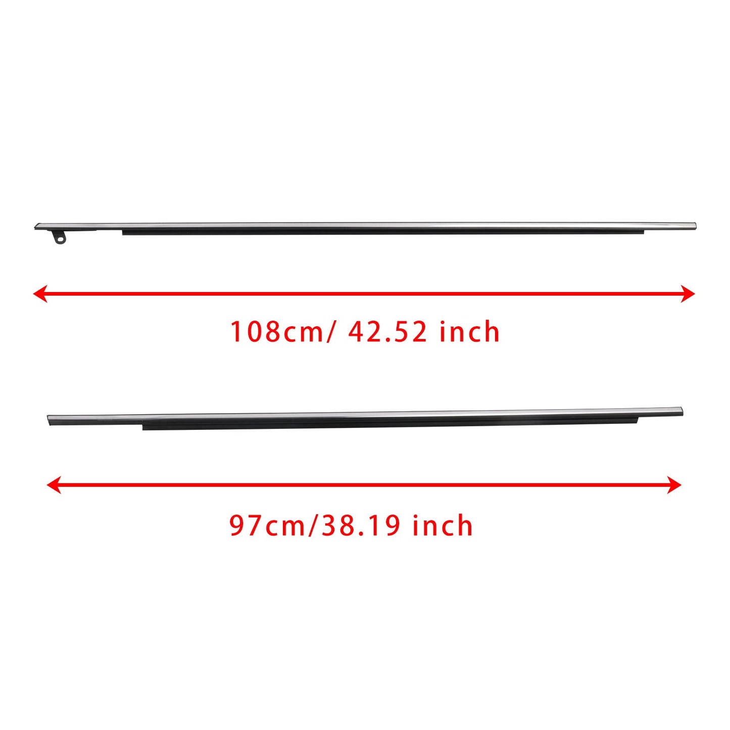 Guarnizione per modanatura esterna per finestrino cromata Toyota Venza 2009-2016 4 pezzi 757120T010