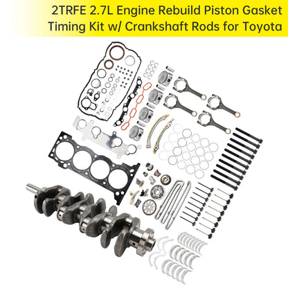 Kit di riparazione e fasatura della guarnizione del pistone del motore TOYOTA 4RUNNER 2.7L del 2010 con bielle dell'albero motore 13401-75020 1304175030