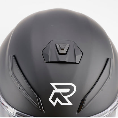 Casco da moto DOT per adulti Street Integrale Arancione Nero opaco