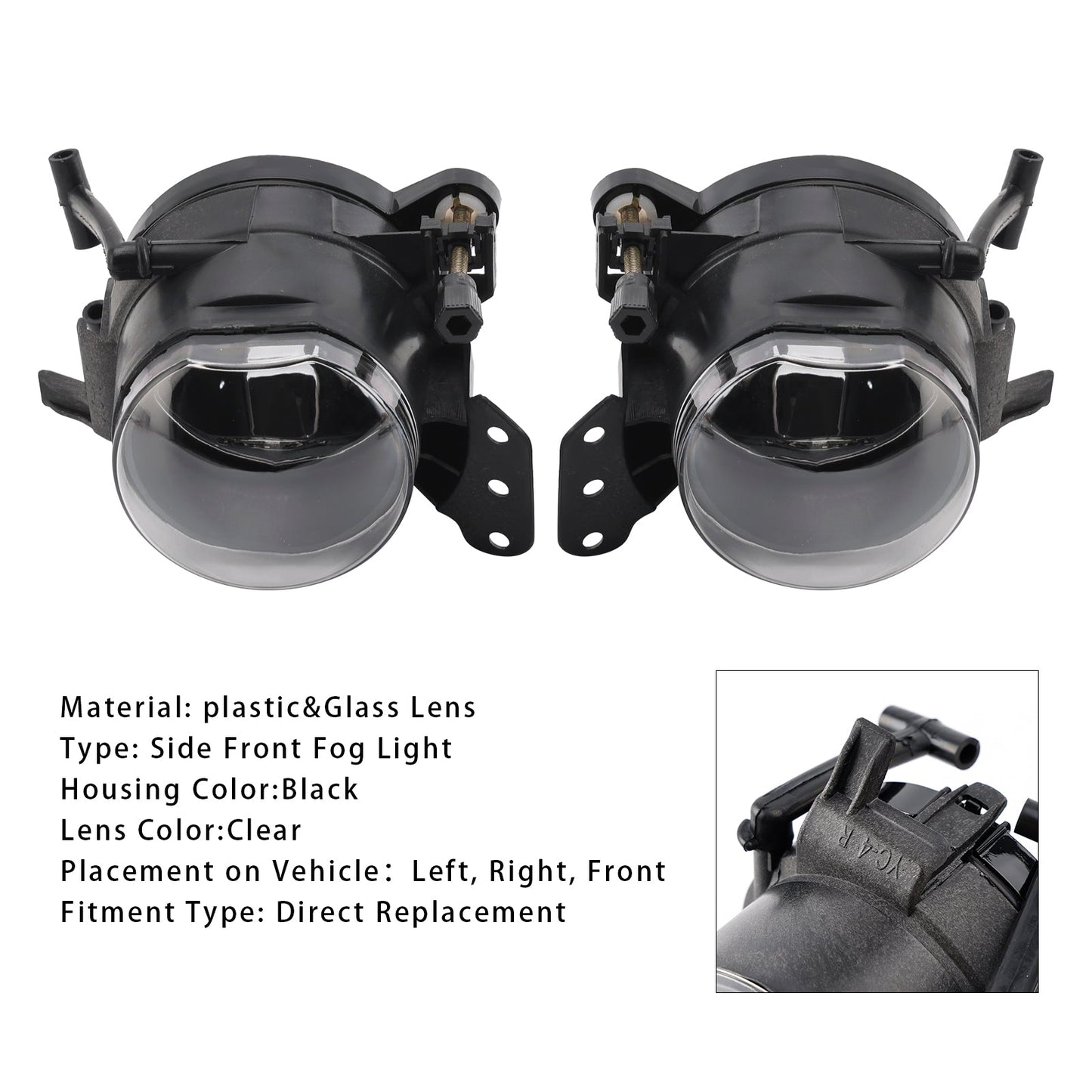 Coppia di alloggiamenti per lampadine fendinebbia paraurti anteriore BMW E60 Serie 5 2004-2007