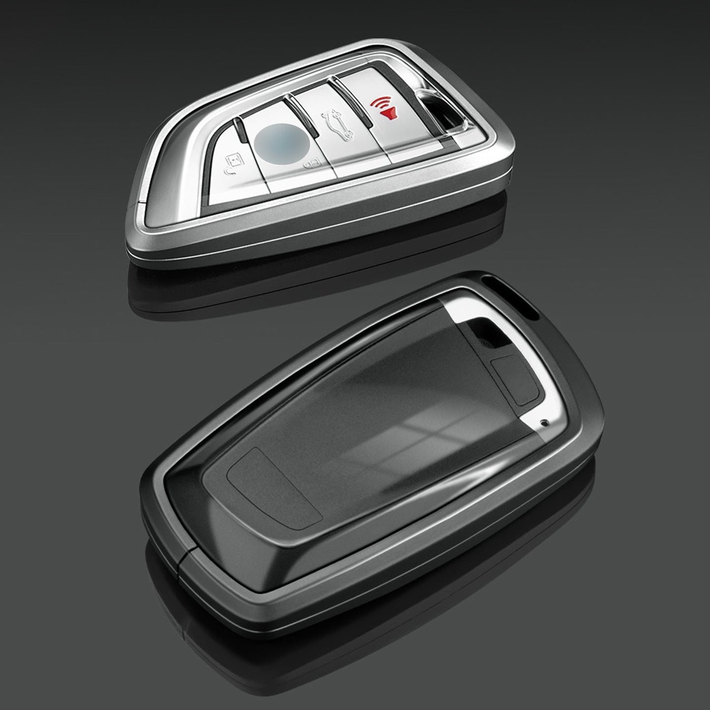 Custodia per chiave auto in TPU nero in lega di alluminio con fibbia per BMW X3 X1 X5