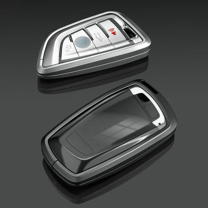 Custodia per chiave auto in TPU nero in lega di alluminio con fibbia per BMW X3 X1 X5