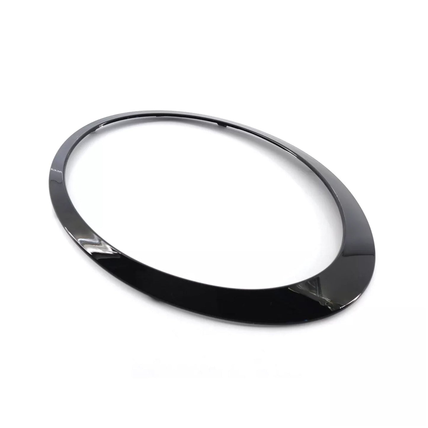 2 pezzi di anelli di finitura per fari anteriori neri lucidi per Mini Cooper F55 F56 F57 2014-2021