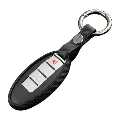 Custodia in pelle e silicone per chiave auto con fibbia per Nissan