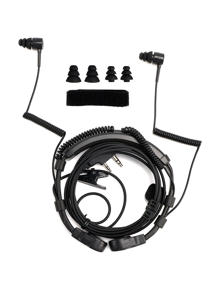 Cuffie con microfono a vibrazione telescopico K-Head per TK-208 TK-220 TH-D7 TH-F6