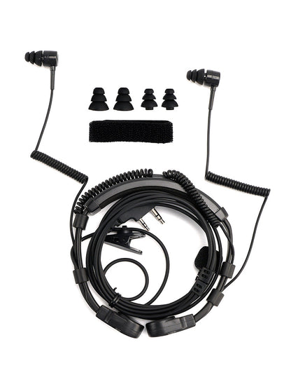 Cuffie con microfono a vibrazione telescopico K-Head per TK-208 TK-220 TH-D7 TH-F6