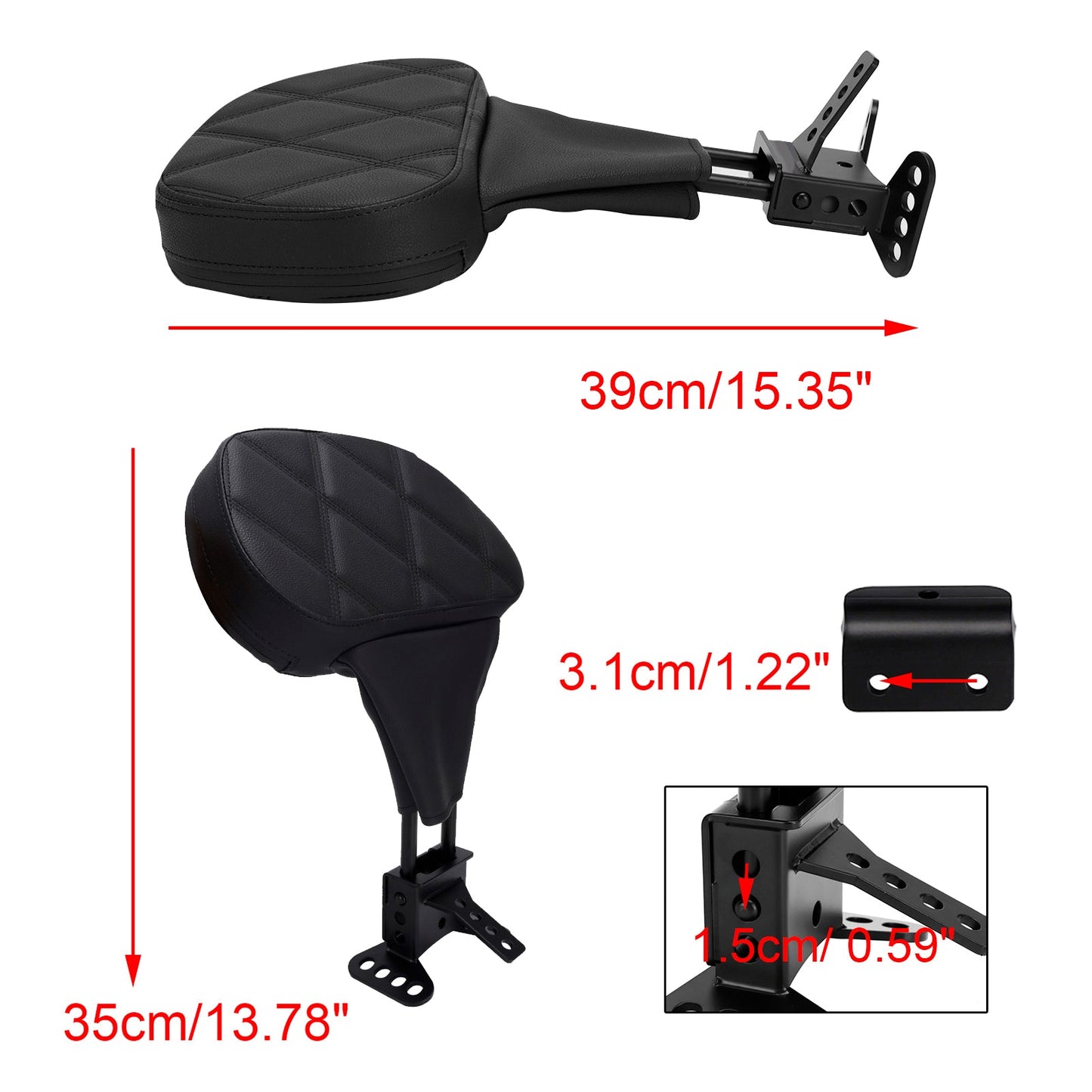 Cuscino per schienale conducente adatto per Street Electra Road Glide Road King Tri Glide 09-25