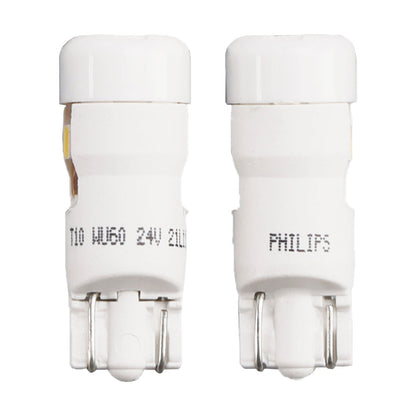 Luce auto LED-T10 Ultinon Pro6000 W5W 24961WU60 4000K 24V per PHILIPS