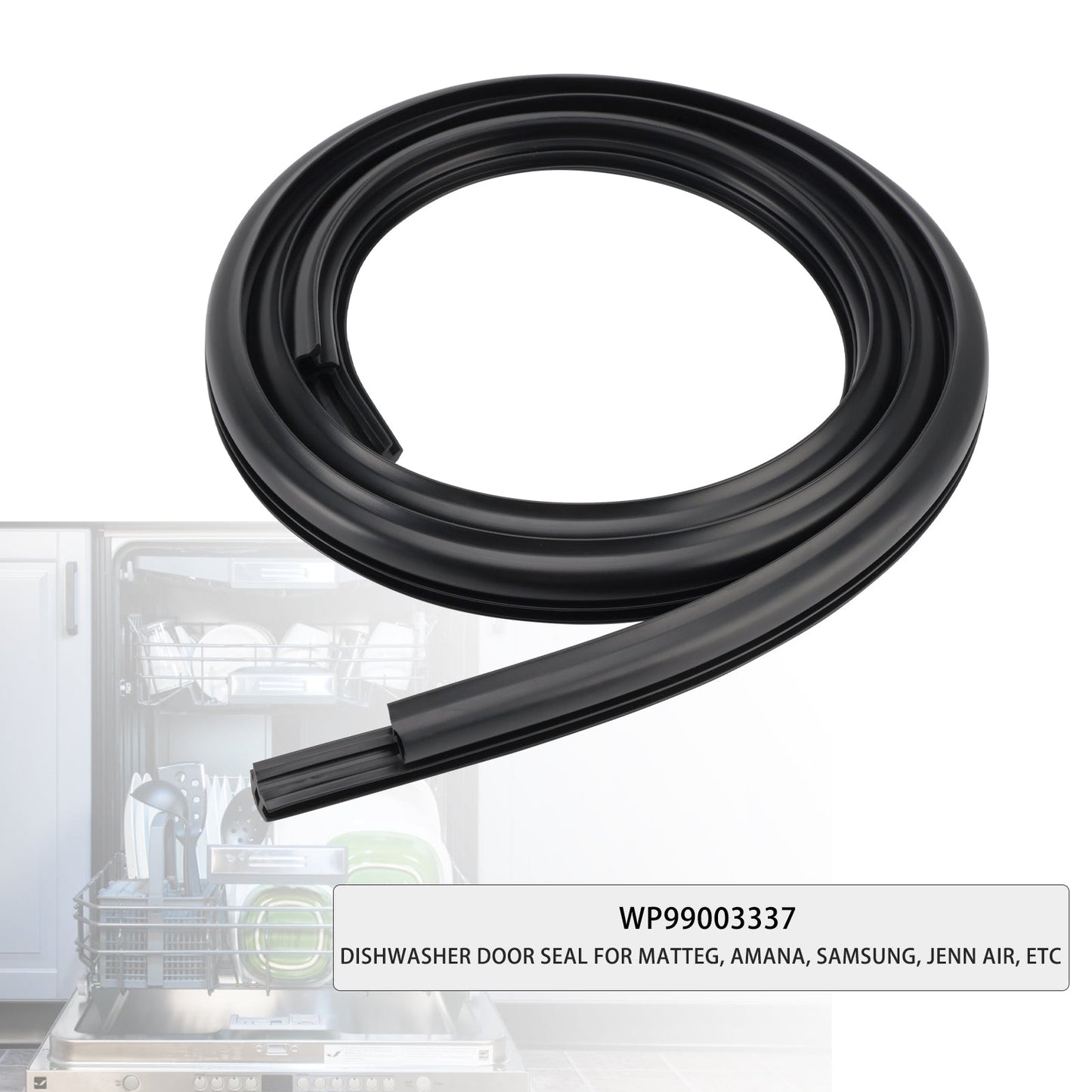 WP99003337 Guarnizione porta lavastoviglie per Maytag Amana Samsung Jenn Air ecc.