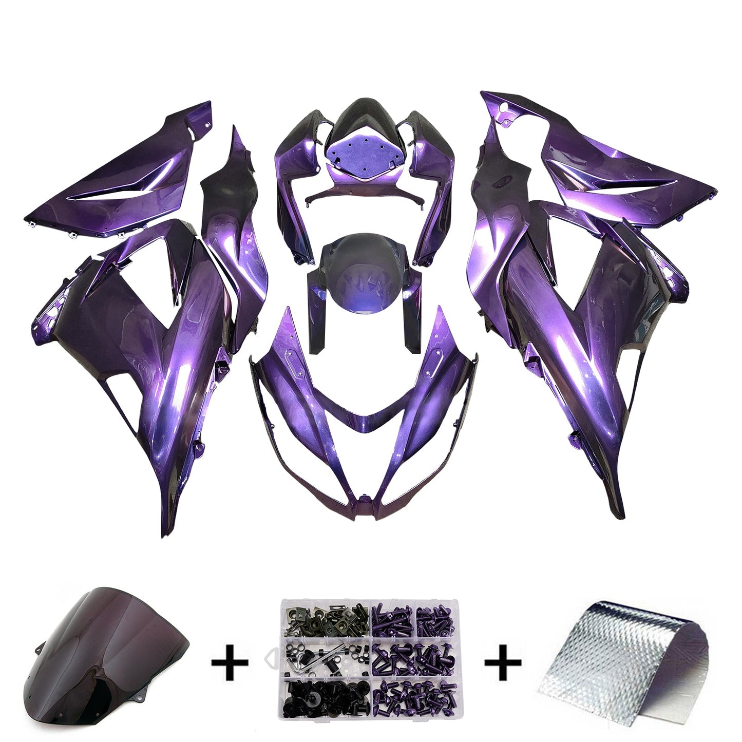Kit carenatura iniezione in plastica ABS adatto per Kawasaki ZX6R 636 2013-2018