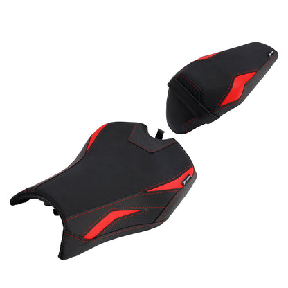 2025 - Kit cuscini passeggero anteriore e posteriore Raider per Kawasaki Z900 Zr900-F, colore rosso.