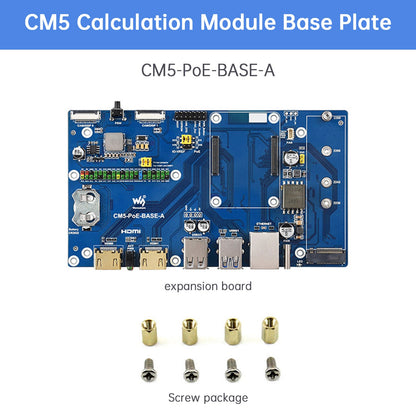 Raspberry Pi CM5 PoE Scheda di espansione Modulo di elaborazione Supporto scheda base M.2 NVMe